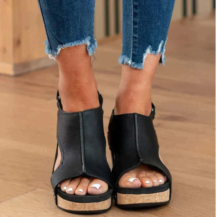 Women's Platform Ankle Wedge Sandals | Orthopedic Arch Support